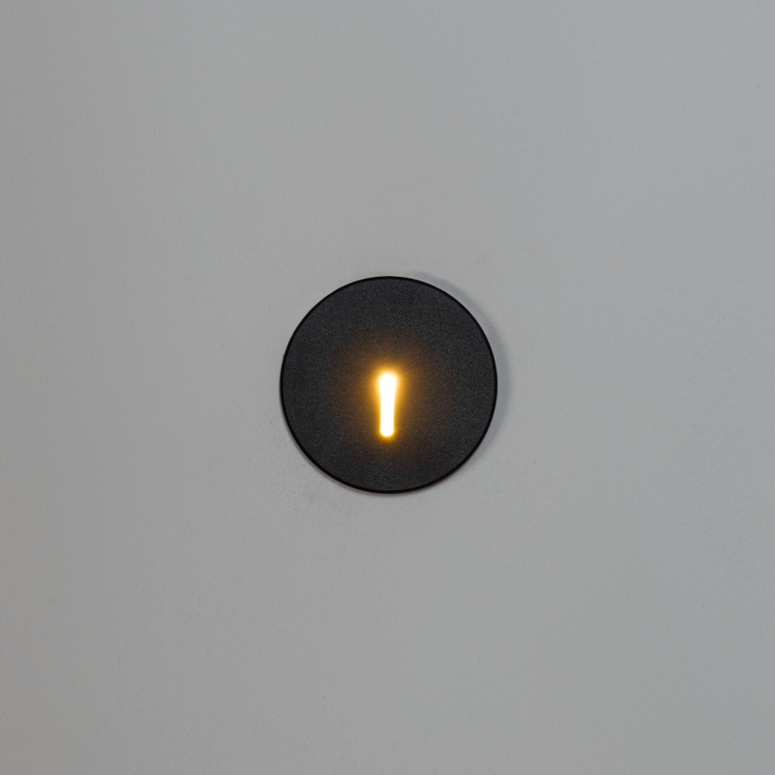 Lampada LED per scale MAGNIK LED/1,7W/230V 2700/3300/3900/4600/5700K nera rotonda