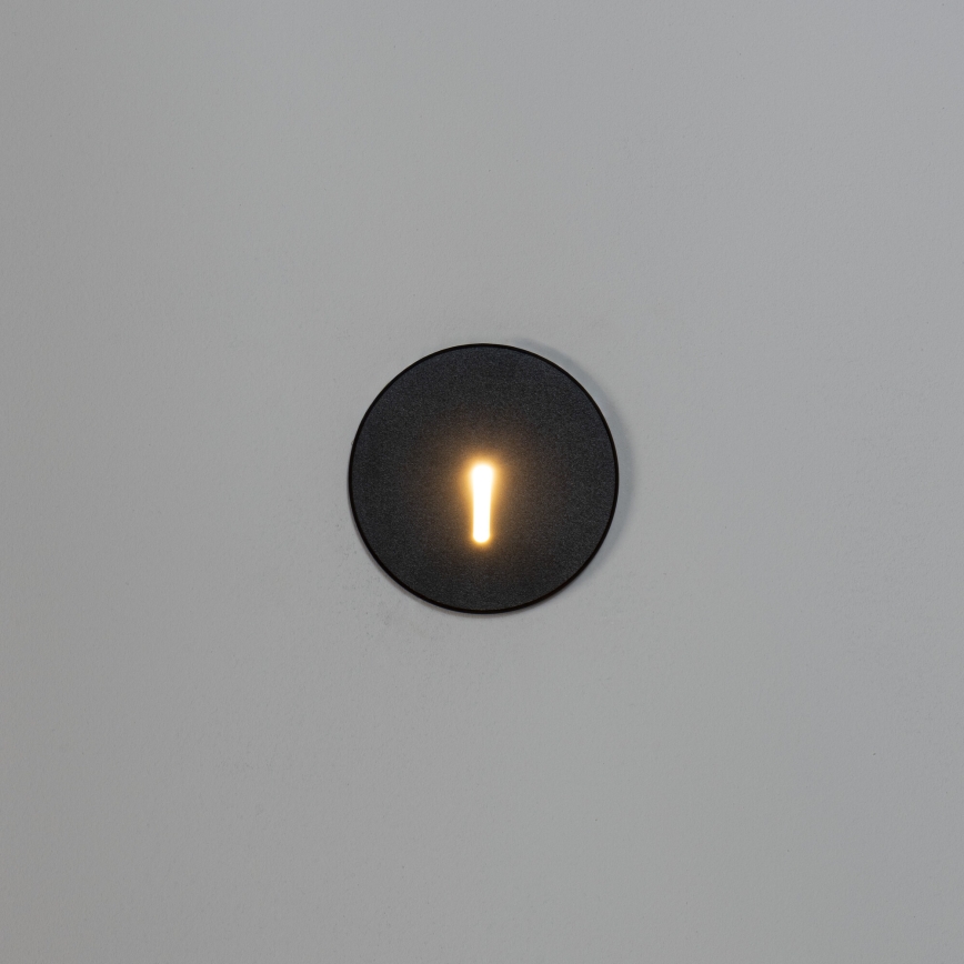 Lampada LED per scale MAGNIK LED/1,7W/230V 2700/3300/3900/4600/5700K nera rotonda