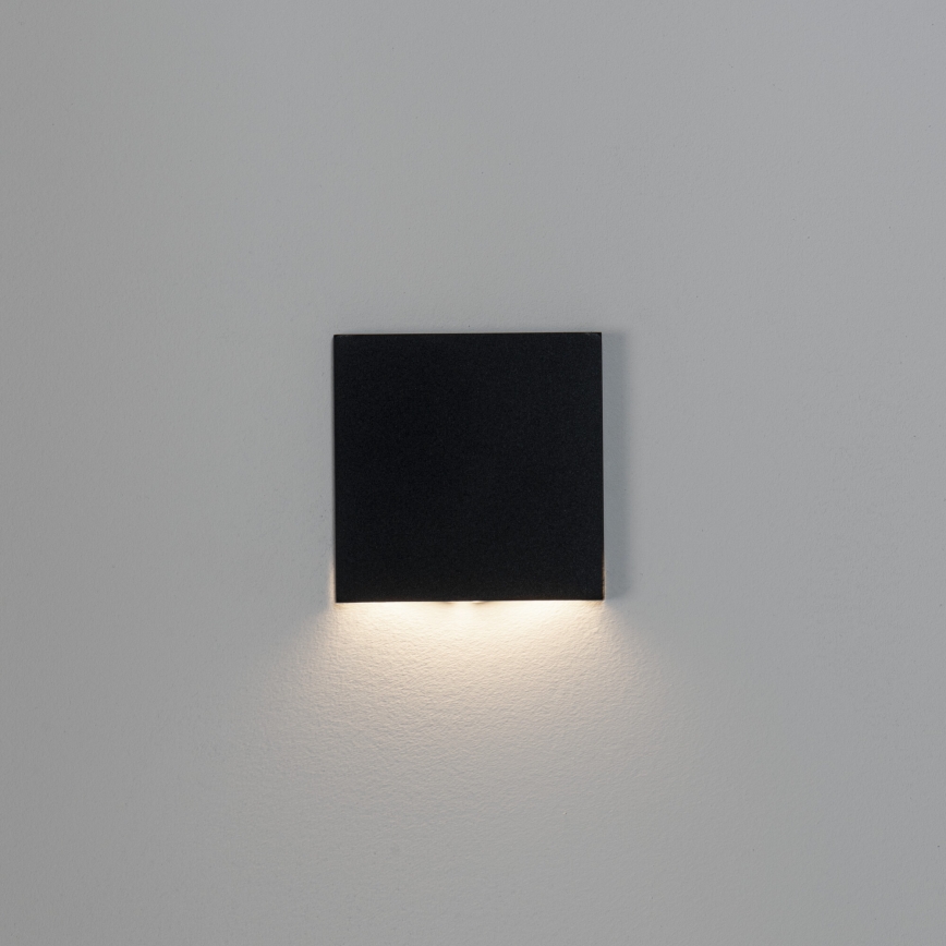 Lampada per scale MAGNIK LED/1,7W/230V 2700/3300/3900/4600/5700K nera squadrata