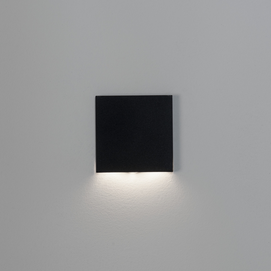 Lampada per scale MAGNIK LED/1,7W/230V 2700/3300/3900/4600/5700K nera squadrata