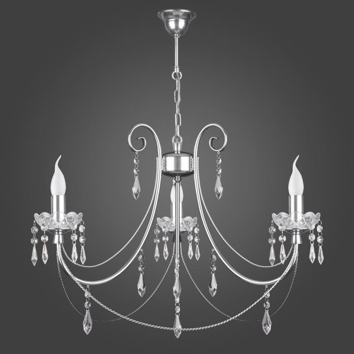 Kemar KN/3/CR - Lampadario CRISTAL 3xE14/60W/230V