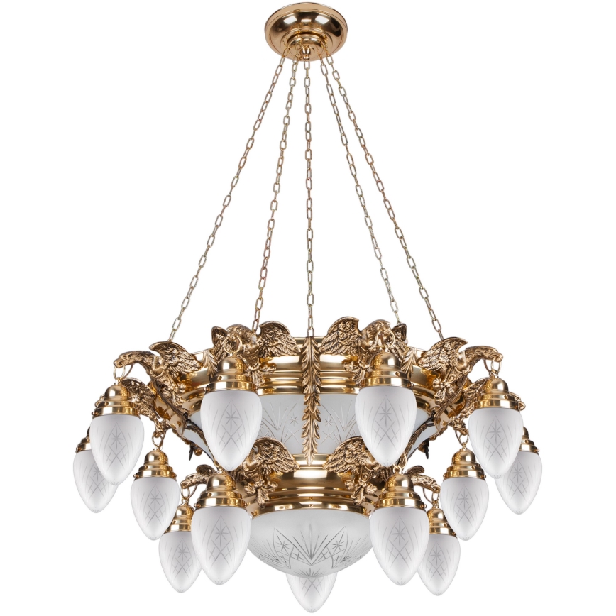 Kemar OW150 - Lampadario OURO EAGLE 15xE27/60W/230V + 6xE27/100W/230V