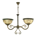Kemar VE/2/G - Lampadario VERDA 2xE27/60W bronzo