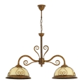 Kemar VE/2 - Lampadario VERDA 2xE27/60W bronzo