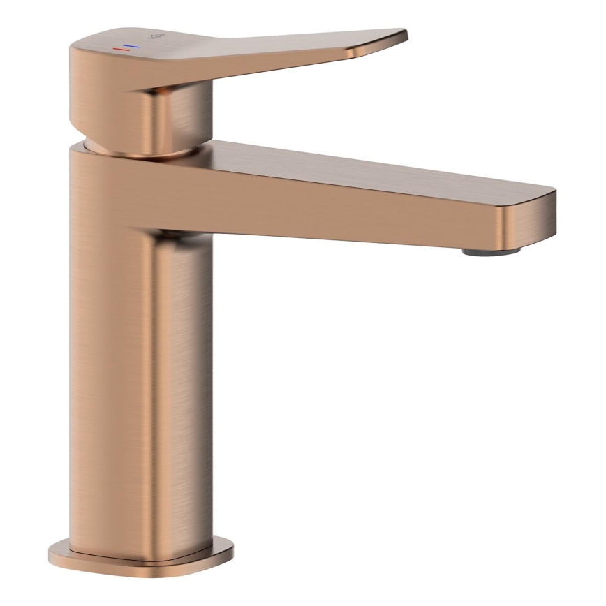 KFA Armatura 4522-815-34 - miscelatore per lavabo + piletta di scarico MALAGA 15,9 cm oro rosa