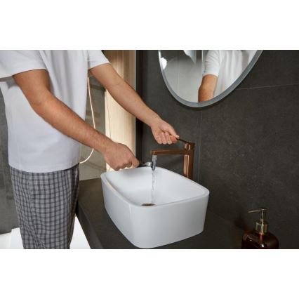 KFA Armatura 4522-815-34 - miscelatore per lavabo + piletta di scarico MALAGA 15,9 cm oro rosa