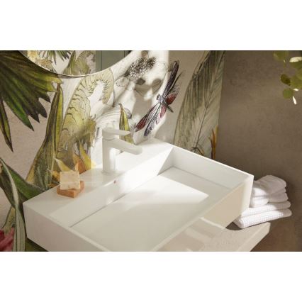 KFA Armatura 4522-815-44 - Miscelatore per lavabo + piletta MALAGA 15,9 cm, bianco