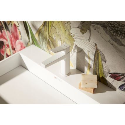 KFA Armatura 4522-815-44 - Miscelatore per lavabo + piletta MALAGA 15,9 cm, bianco