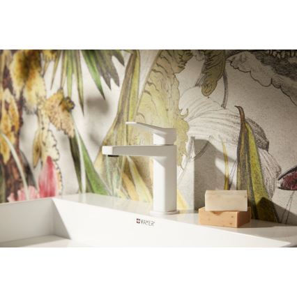 KFA Armatura 4522-815-44 - Miscelatore per lavabo + piletta MALAGA 15,9 cm, bianco