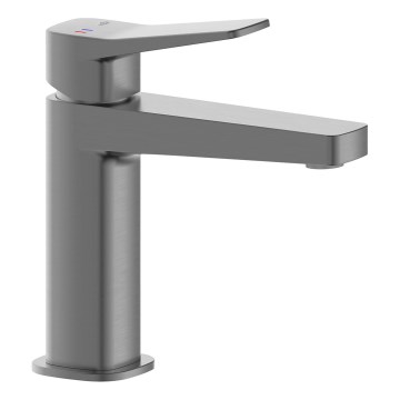 KFA Armatura 4522-815-61 - Miscelatore per lavabo + piletta MALAGA 15,9 cm grigio metallico