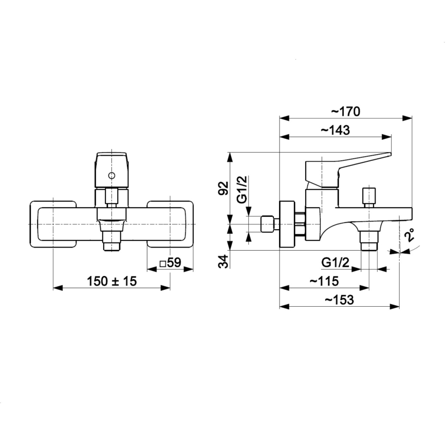 KFA Armatura 4524-010-61 - Miscelatore per vasca MALAGA grigio metallizzato