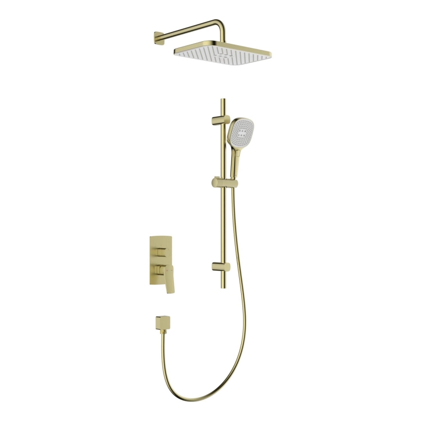 KFA Armatura 4529-301-31 - Set doccia con miscelatore da incasso MALAGA oro spazzolato