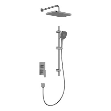 KFA Armatura 4529-301-61 - Set doccia con miscelatore da incasso MALAGA grigio metallizzato