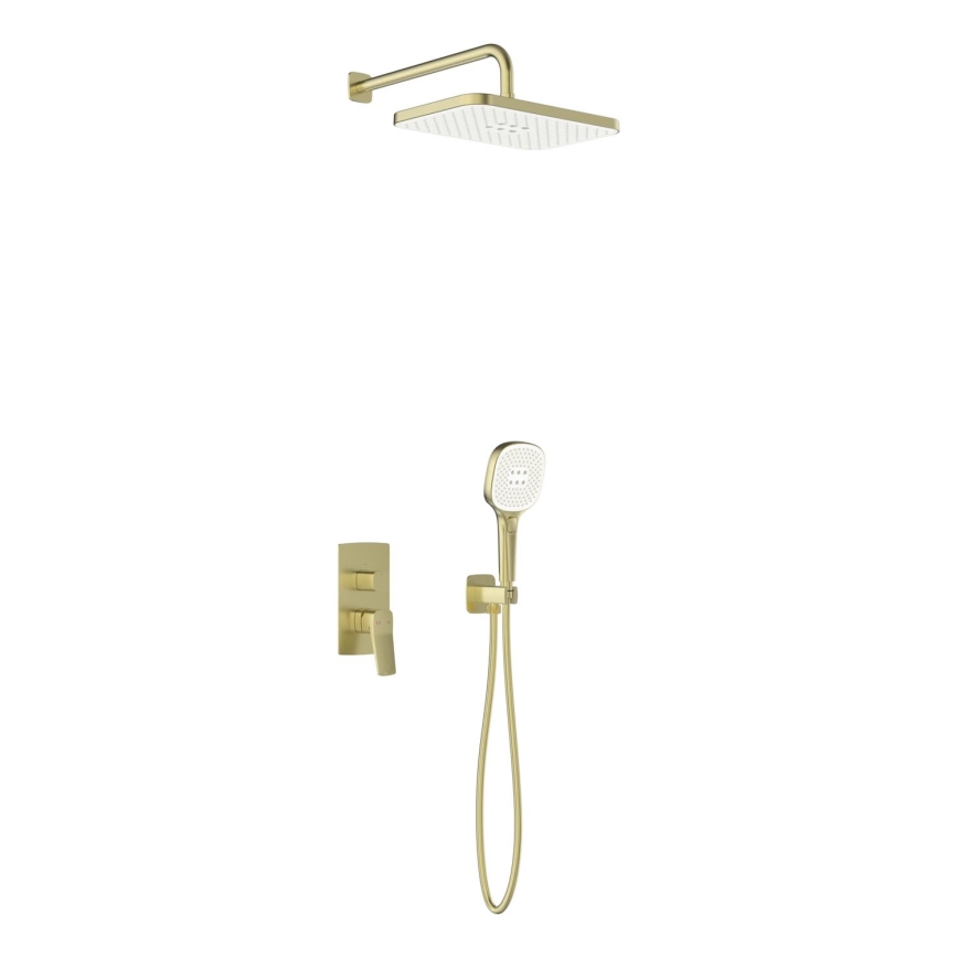 KFA Armatura 4529-501-31 - Set doccia con miscelatore da incasso MALAGA, finitura oro spazzolato