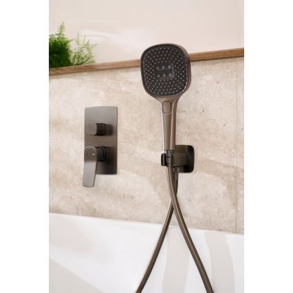 KFA Armatura 4529-501-61 - Set doccia con miscelatore da incasso MALAGA grigio metallico