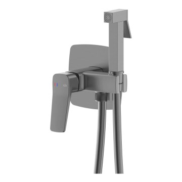 KFA Armatura 4529-512-61 - Miscelatore per bidet con doccetta per installazione ad incasso MALAGA grigio metallico