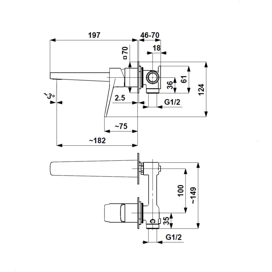 KFA Armatura 4529-810-00 - Miscelatore da incasso per lavabo MALAGA, cromo lucido