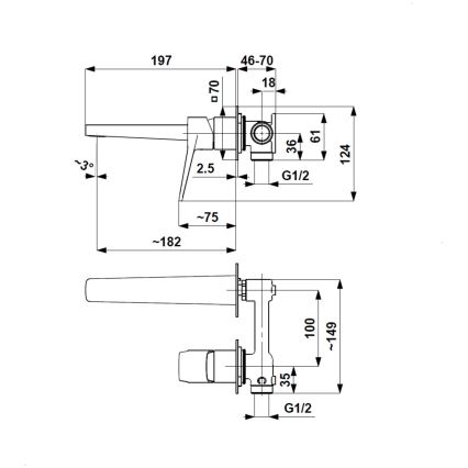 KFA Armatura 4529-810-61 - Miscelatore da incasso per lavabo MALAGA grigio metallico