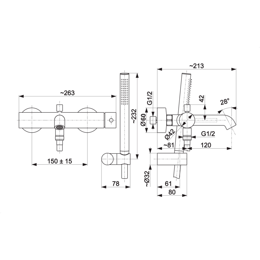 KFA Armatura 5034-520-00 - Set da bagno con rubinetto MOZA cromo lucido