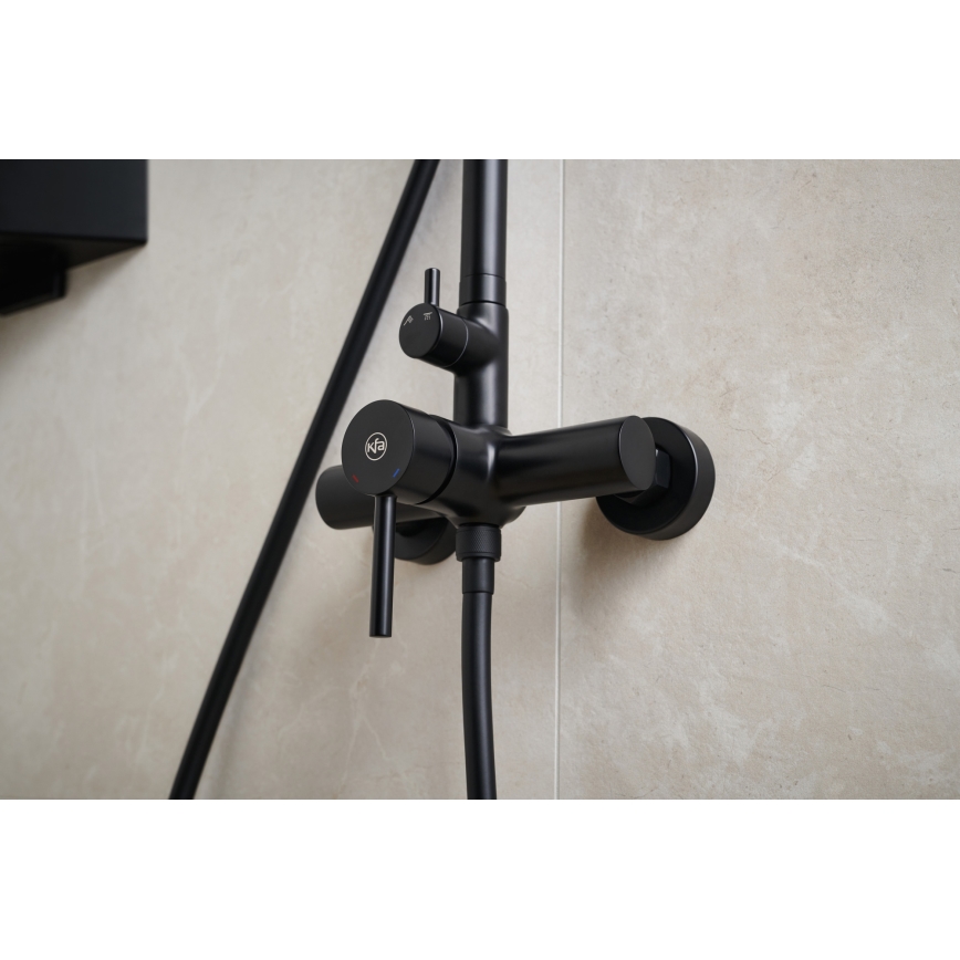 KFA Armatura 5036-910-81 - Set doccia con rubinetto MOZA ottone/opaco nero