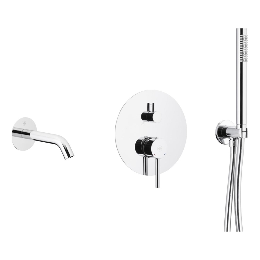 KFA Armatura 5039-401-00 - Set da bagno con rubinetto a scomparsa MOZA cromo lucido