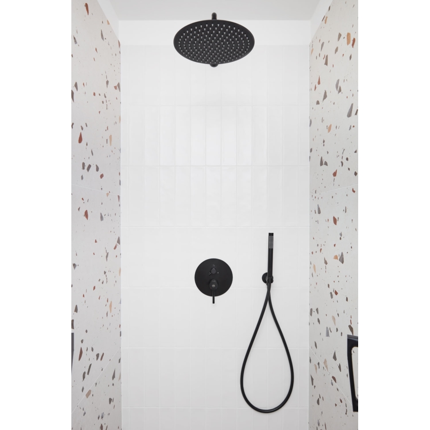 KFA Armatura 5039-501-81 - Set doccia con rubinetto a incasso MOZA opaco nero