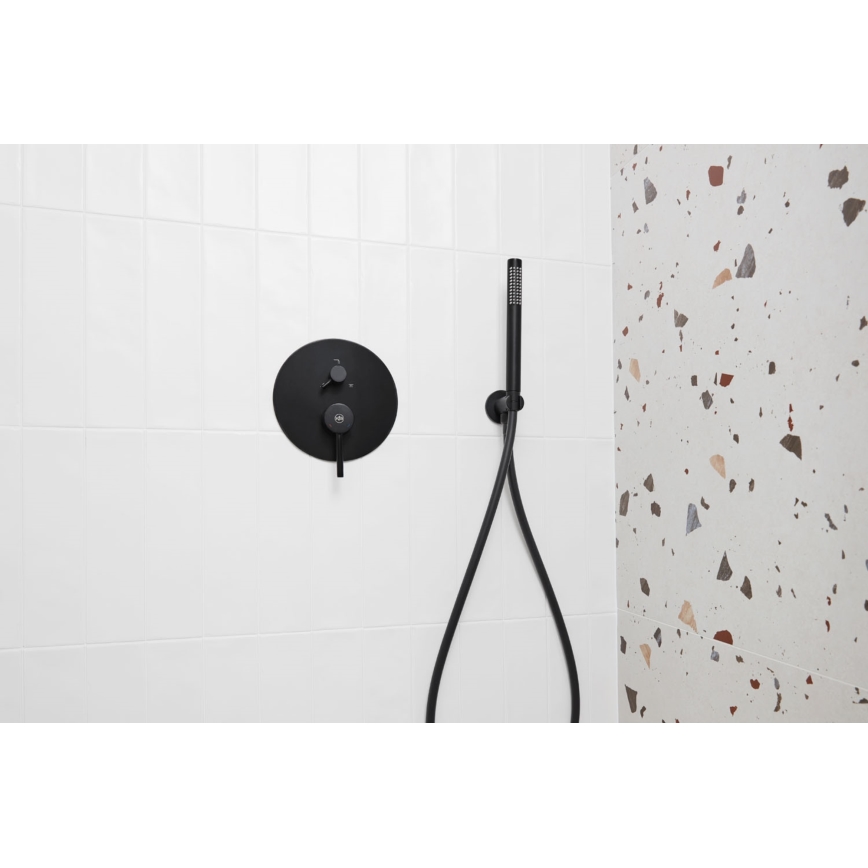 KFA Armatura 5039-501-81 - Set doccia con rubinetto a incasso MOZA opaco nero