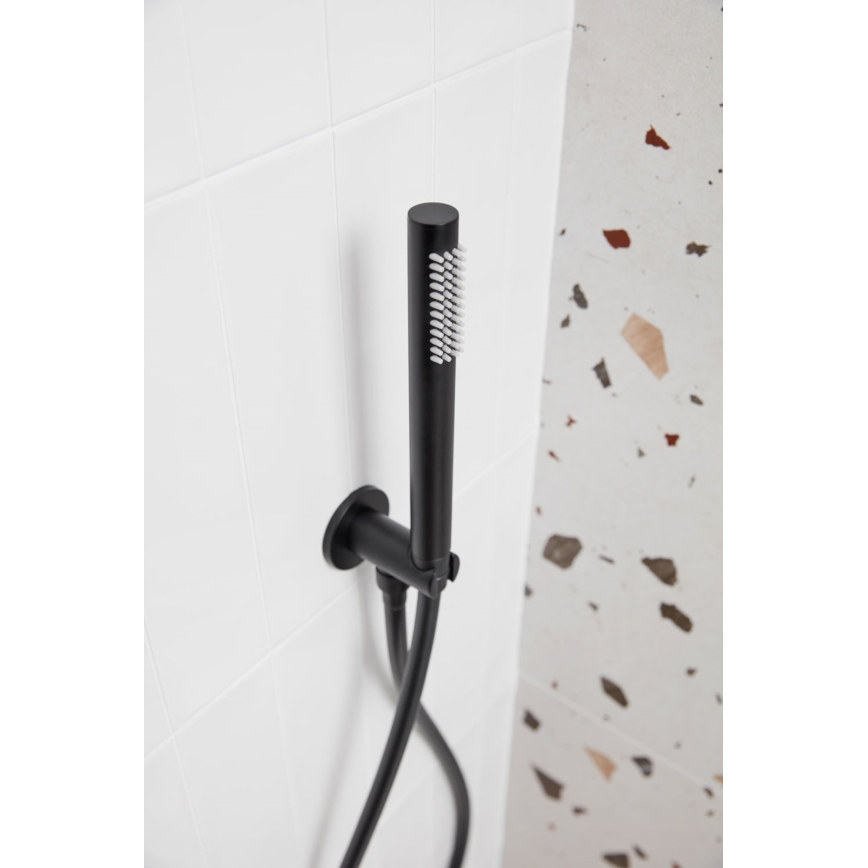 KFA Armatura 5039-501-81 - Set doccia con rubinetto a incasso MOZA opaco nero