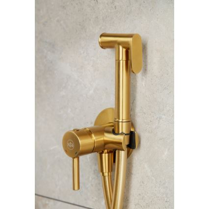 KFA Armatura 5039-512-31 - Rubinetto per bidet con doccia da incasso MOZA molato oro