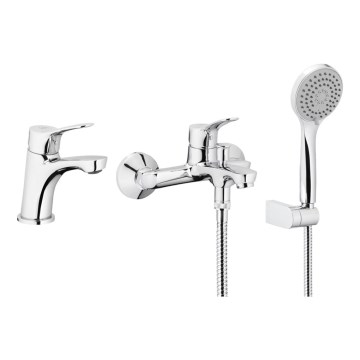 KFA Armatura 5241-003-00 - Set da bagno con rubinetto + rubinetto per lavabo MORRIS cromo lucido