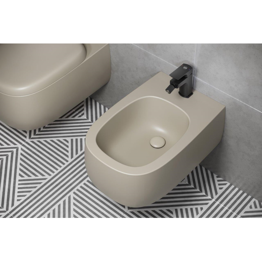 KFA Armatura 5537-015-81 - Rubinetto del bidet + con scarico MOKAIT ottone/opaco nero