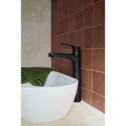 KFA Armatura 5552-712-81 - Rubinetto del lavandino + con scarico OTAVA 30,2 cm opaco nero