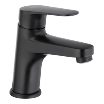 KFA Armatura 5552-815-81 - Rubinetto per lavabo con scarico e troppopieno OTAVA 15 cm nero opaco