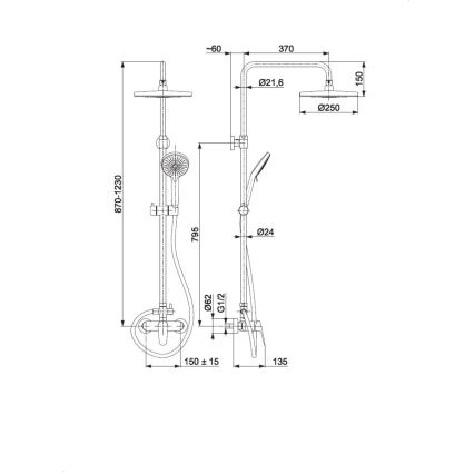 KFA Armatura 5556-910-00 - Set doccia con rubinetto OTAVA cromo lucido