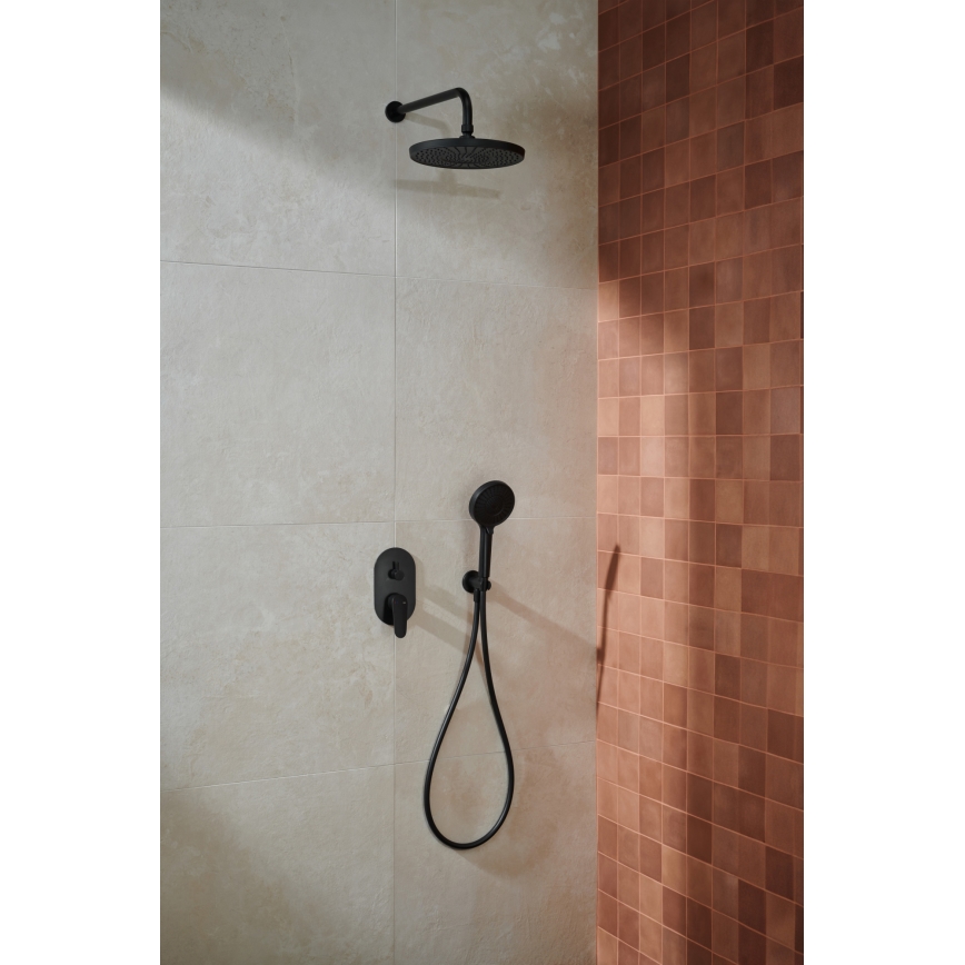 KFA Armatura 5559-501-81 - Set da doccia con rubinetto a incasso OTAVA opaco nero