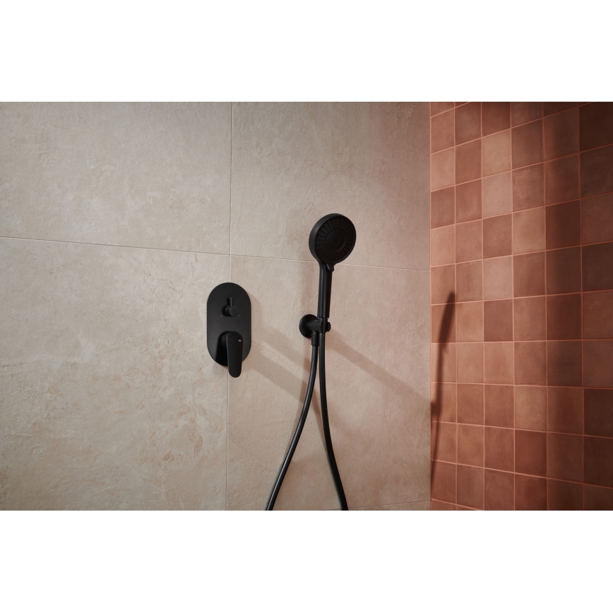 KFA Armatura 5559-501-81 - Set da doccia con rubinetto a incasso OTAVA opaco nero