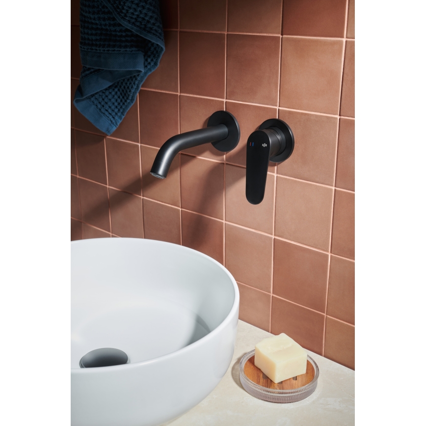 KFA Armatura 5559-810-81 - Rubinetto per lavabo da incasso OTAVA opaco nero