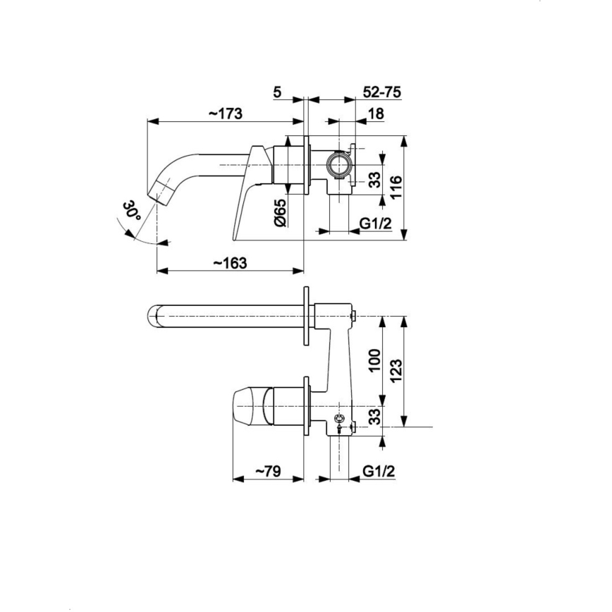 KFA Armatura 5559-810-81 - Rubinetto per lavabo da incasso OTAVA opaco nero