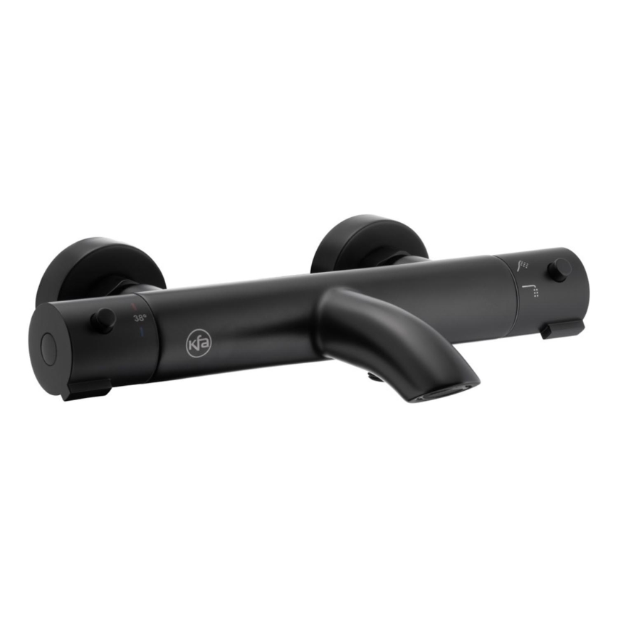 KFA Armatura 5734-010-81 - Termostatico rubinetto bagno MOZA opaco nero