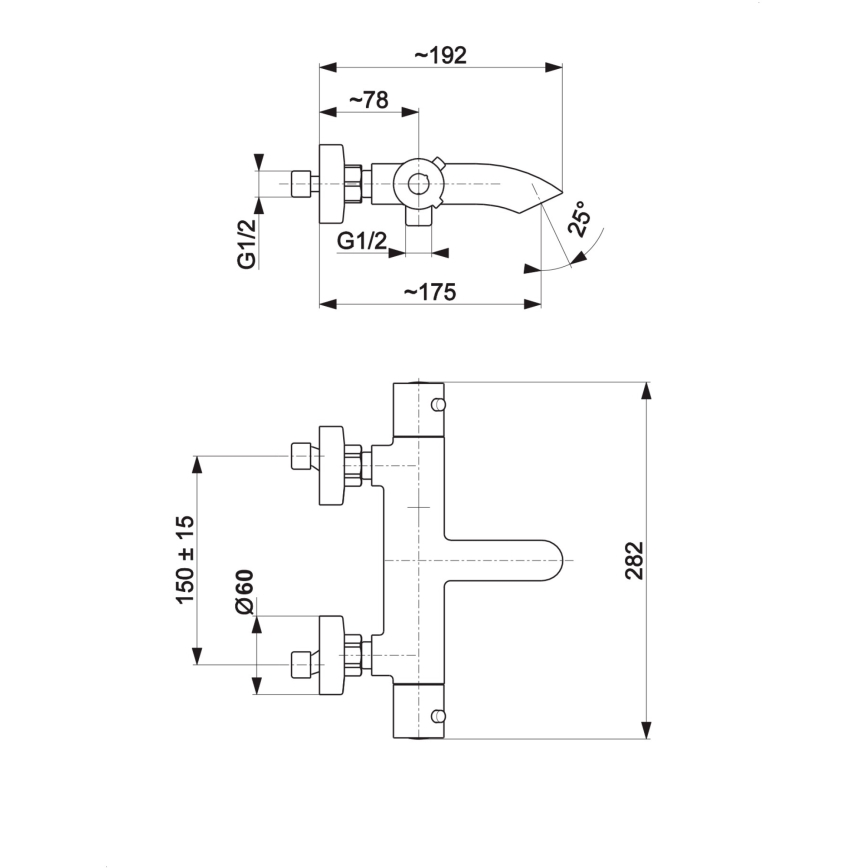 KFA Armatura 5734-010-81 - Termostatico rubinetto bagno MOZA opaco nero