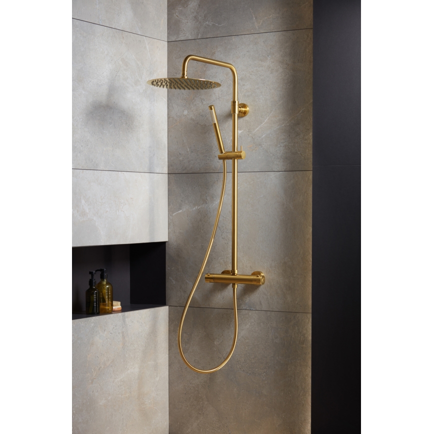 KFA Armatura 5736-920-31 - Set da doccia con rubinetto termostatico MOZA molato oro
