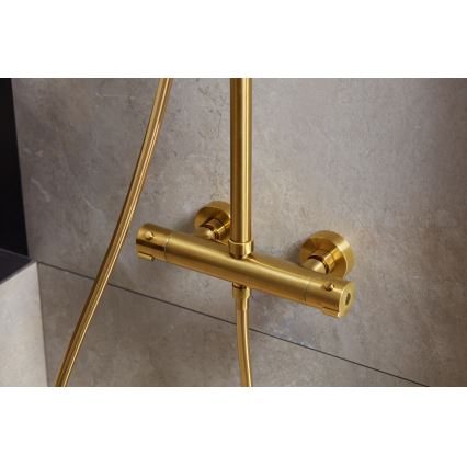 KFA Armatura 5736-920-31 - Set da doccia con rubinetto termostatico MOZA molato oro