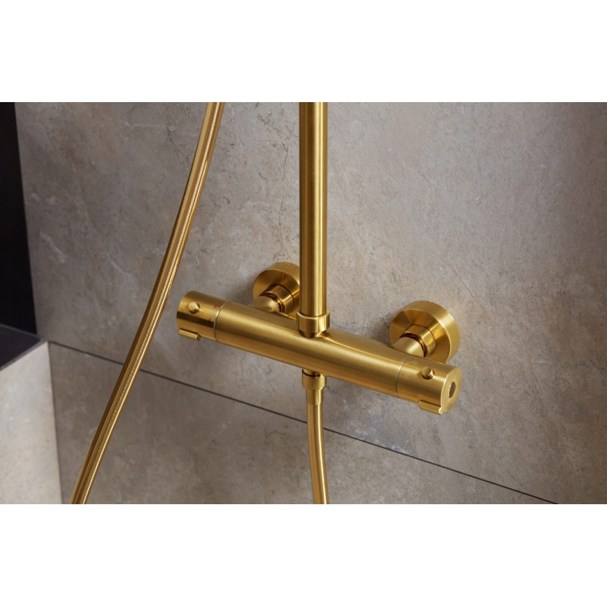 KFA Armatura 5736-920-31 - Set da doccia con rubinetto termostatico MOZA molato oro