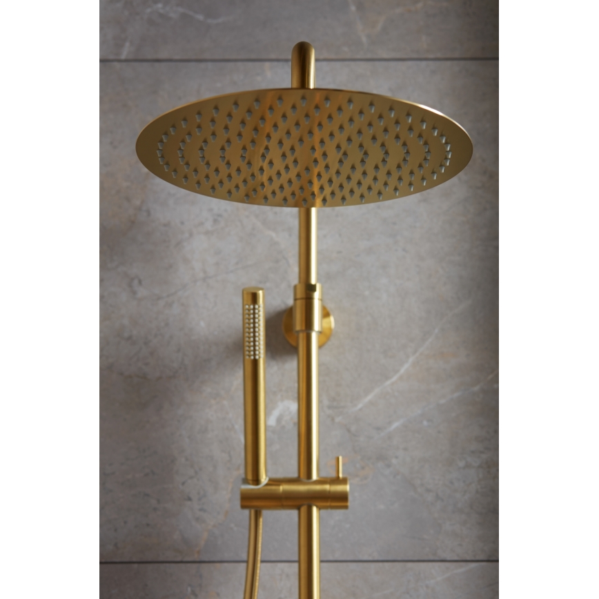 KFA Armatura 5736-920-31 - Set da doccia con rubinetto termostatico MOZA molato oro