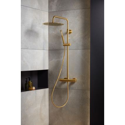 KFA Armatura 5736-920-31 - Set doccia con miscelatore termostatico MOZA finitura oro spazzolato