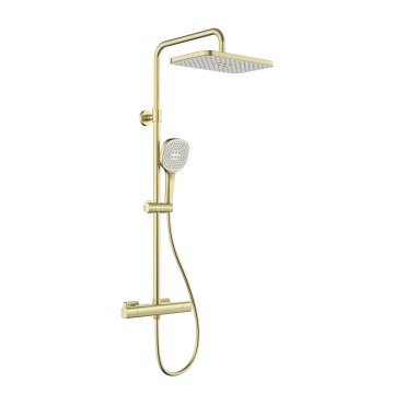 KFA Armatura 5756-910-31 - Set doccia con miscelatore termostatico MALAGA, finitura oro spazzolato