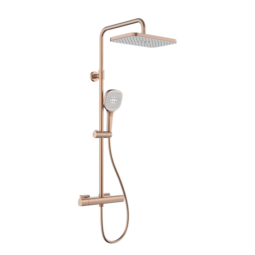 KFA Armatura 5756-910-34 - Set doccia con miscelatore termostatico MALAGA oro rosa