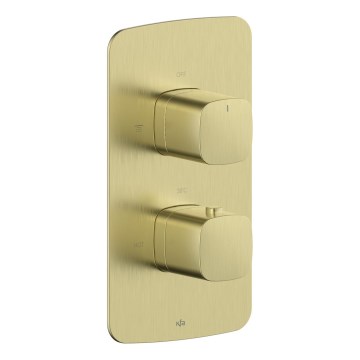 KFA Armatura 5759-001-31 - Miscelatore termostatico per doccia da incasso MALAGA, finitura oro spazzolato