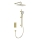 KFA Armatura 5759-301-31 - Set doccia con miscelatore termostatico da incasso MALAGA, finitura oro spazzolato