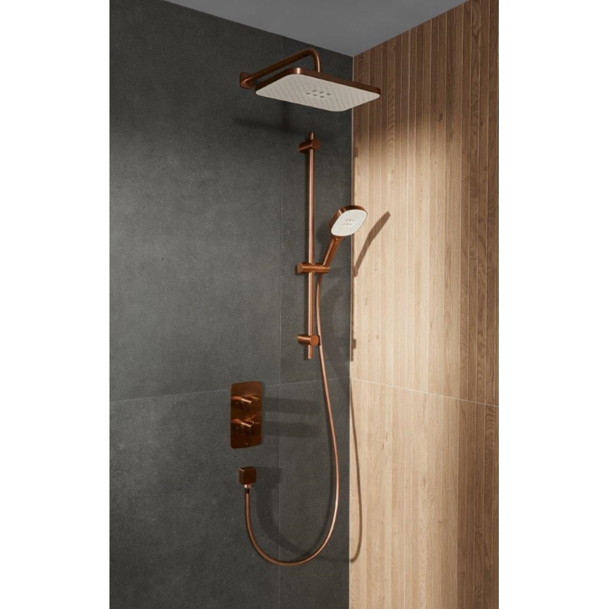 KFA Armatura 5759-301-34 - Set doccia con rubinetteria termostatica da incasso MALAGA oro rosa
